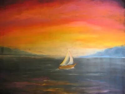 Ms. Pothof's sunset sailboat